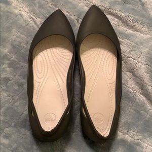 crocs flats- black size 8